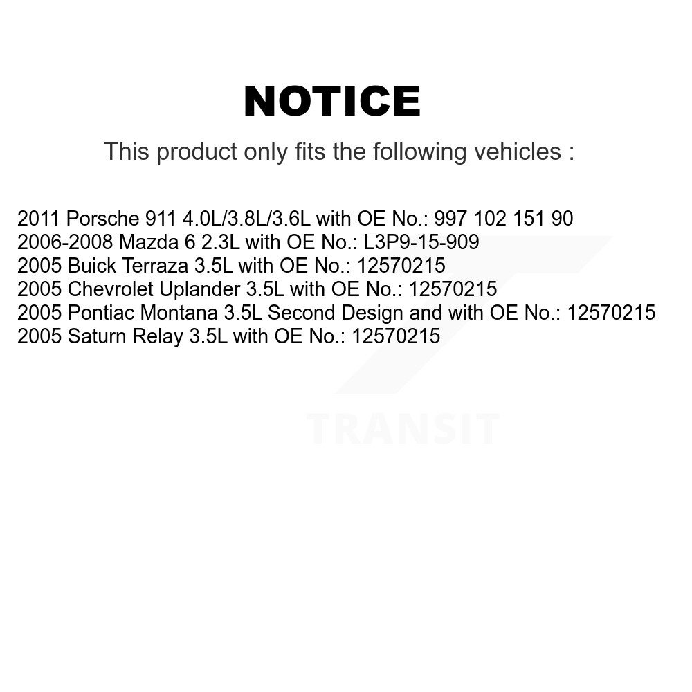 [Entraînement des accessoires] Ceinture d'entraînement accessoire pour Mazda 6 Pontiac Montana Chevrolet Uplander Porsche 911