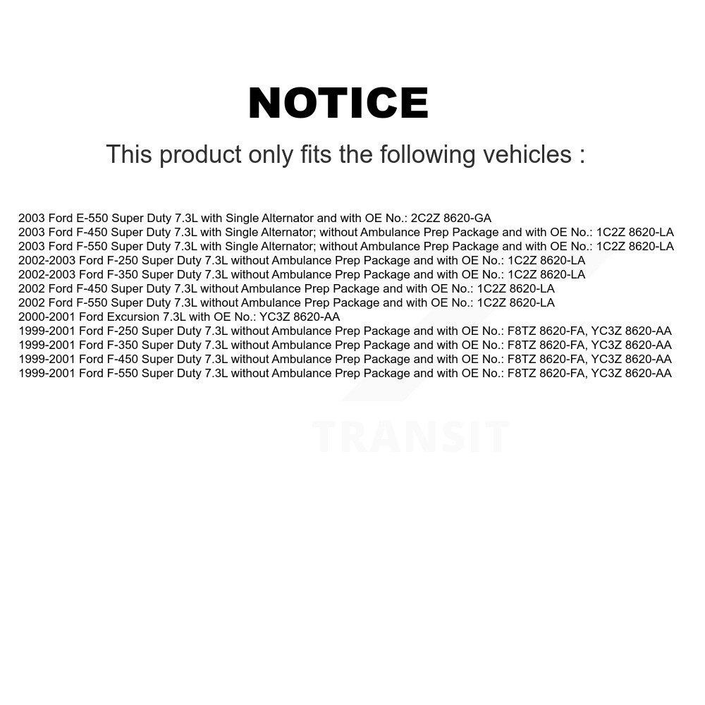 [Climatisation, alternateur et direction assistée] Ceinture d'entraînement accessoire pour Ford F-350 Super Duty F-250 Excursion E-550 F-450 F-550