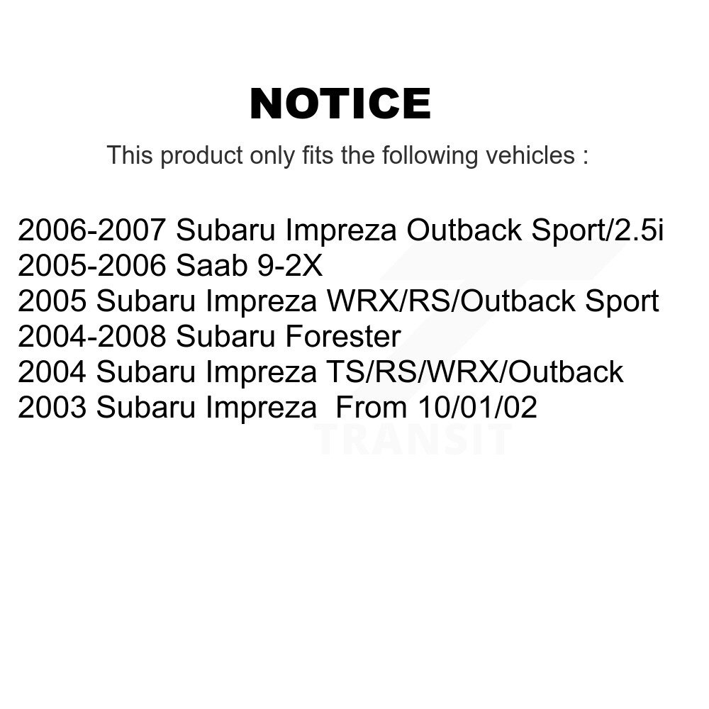 [Arrière] Plaquettes de frein arrière en céramique pour Subaru Impreza Forester Saab 9-2X CMX-D1004