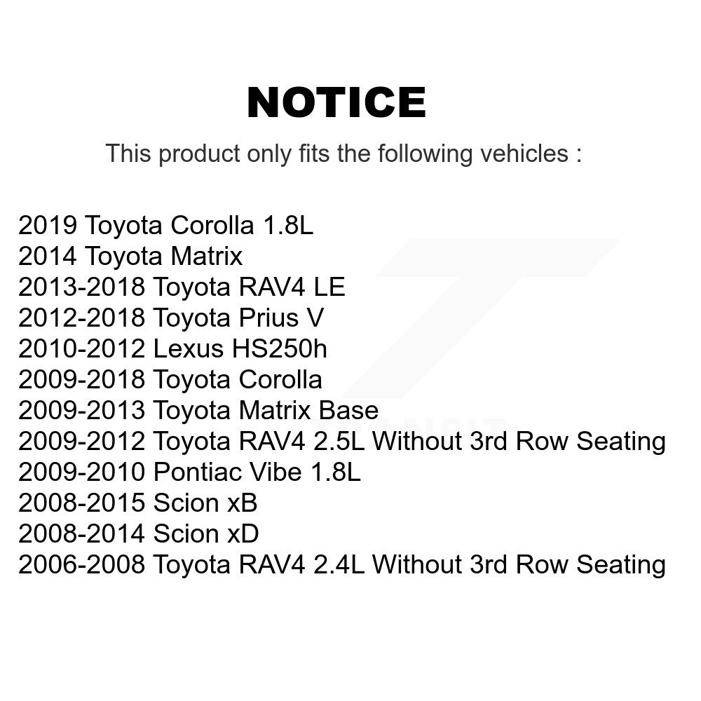 [Front] Plaquettes de frein en céramique avant pour Toyota Corolla RAV4 Matrice Pontiac Vibe Prius
