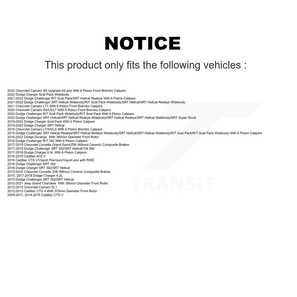 [Front] Plaquettes de frein en céramique avant pour Jeep Grand Cherokee Dodge Durango Chevrolet
