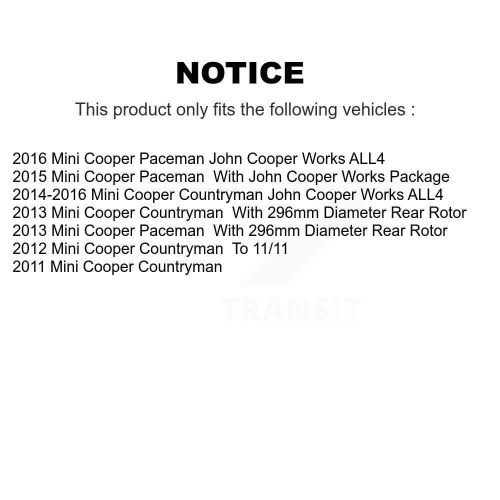 [Arrière] Plaquettes de frein en céramique arrière pour Mini Cooper Countryman Paceman CMX-D1554