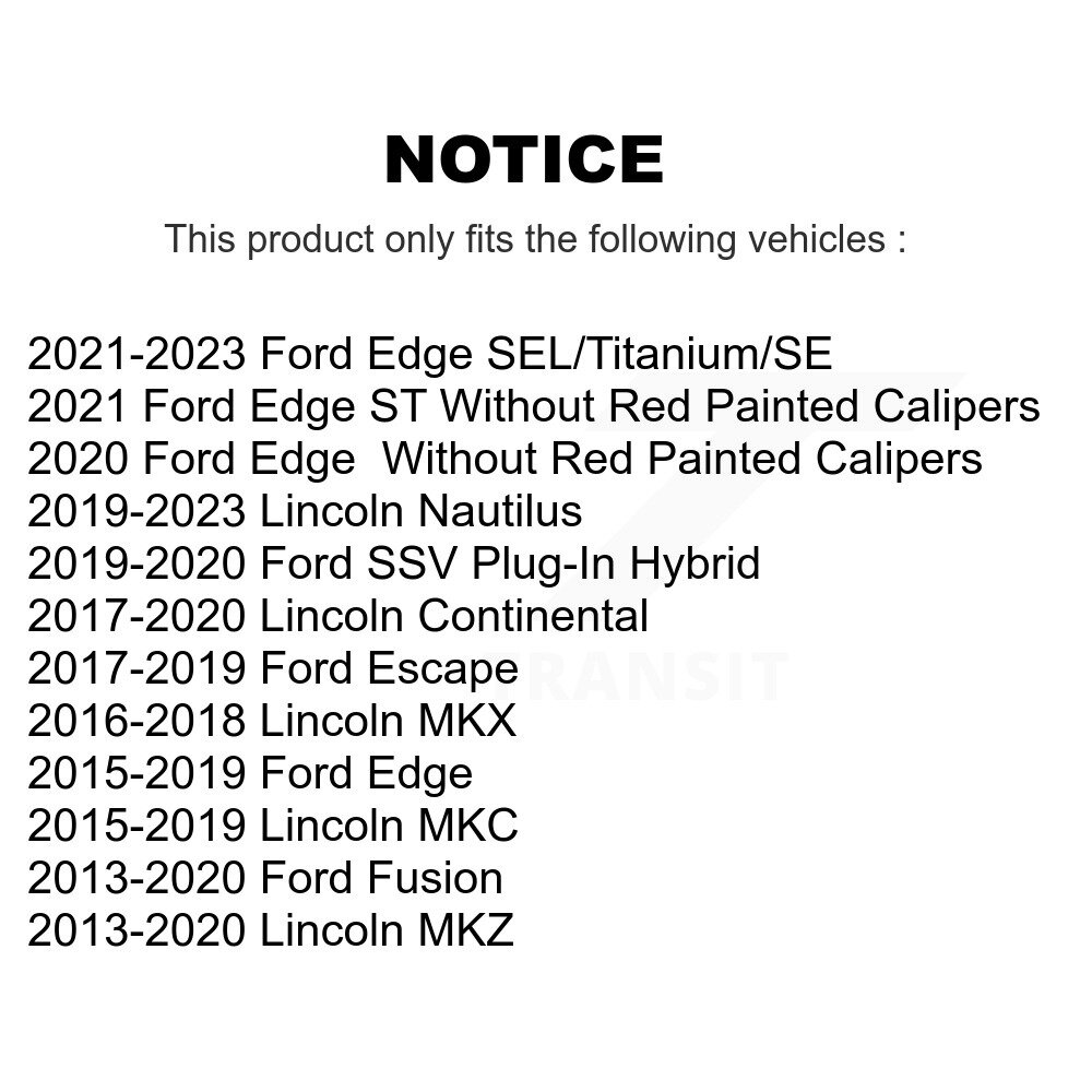 [Arrière] Plaquettes de frein en céramique arrière pour Ford Escape Edge Fusion Lincoln MKC Nautilus