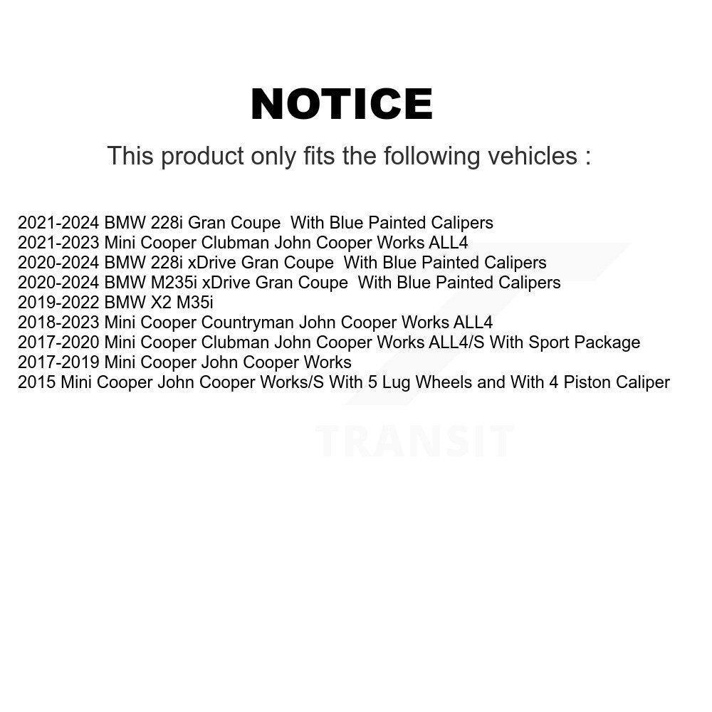 [Front] Plaquettes de frein en céramique avant pour Mini Cooper Countryman Clubman BMW X2