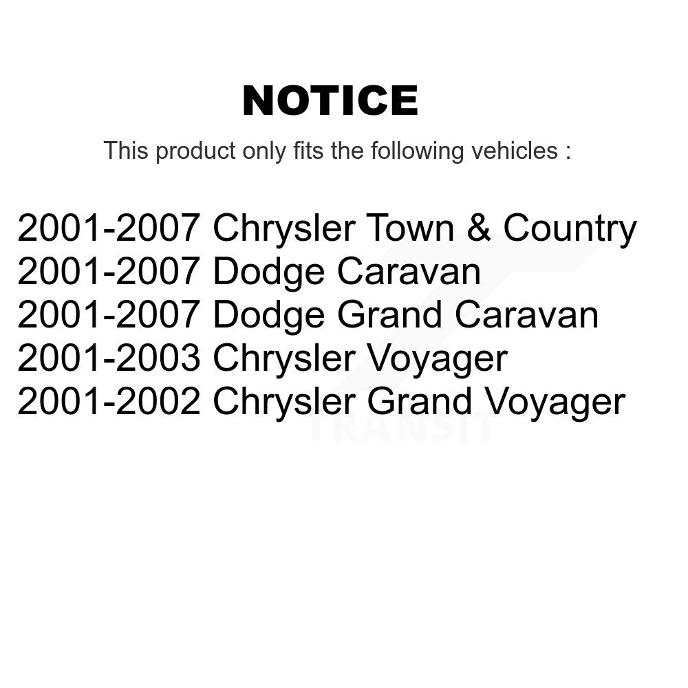 [Arrière] Plaquettes de frein en céramique arrière pour Dodge Grand Caravan Chrysler Ville et Pays