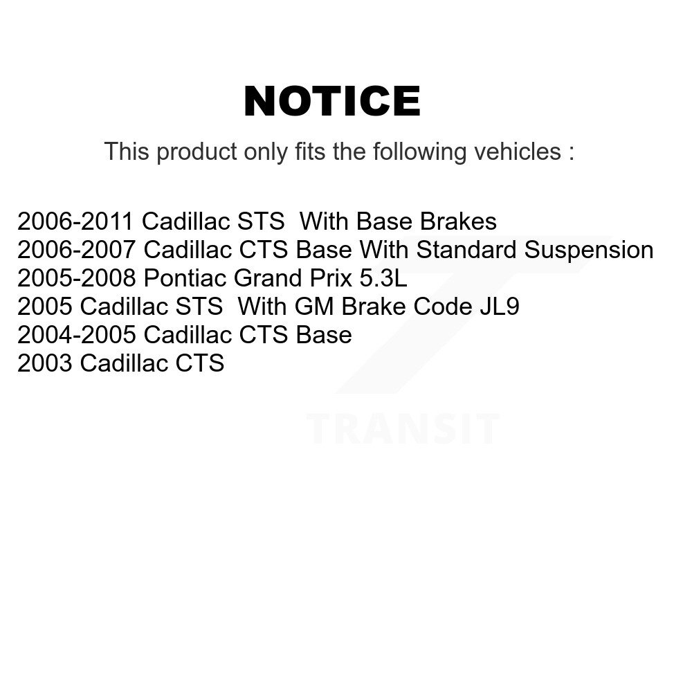 [Arrière] Plaquettes de frein en céramique arrière pour le Grand Prix de Pontiac Cadillac CTS STS CMX-D922