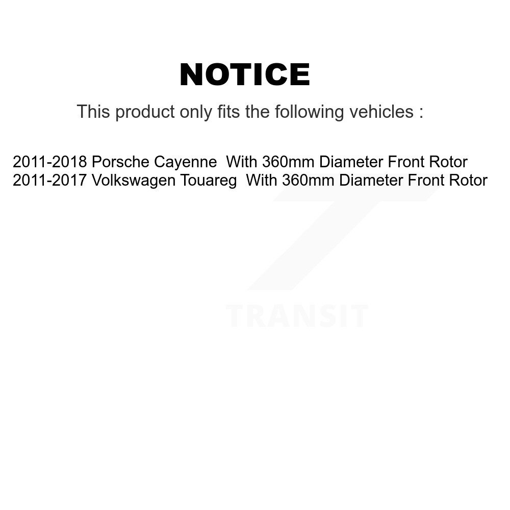 [Front Left] Rotor de frein à disque avant gauche pour Volkswagen Touareg Porsche Cayenne DS1-980872