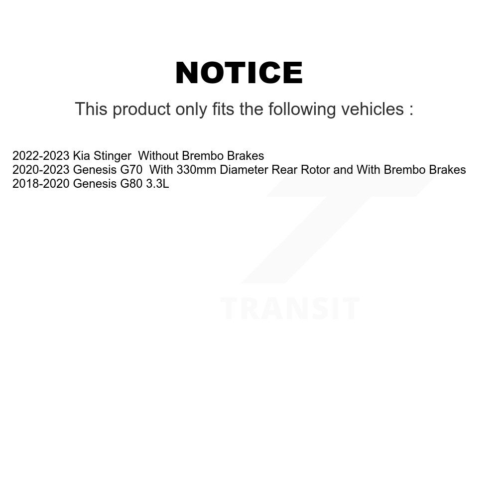 [Arrière] Rotor de frein arrière pour Genesis G70 Kia Stinger G80 DS1-982290