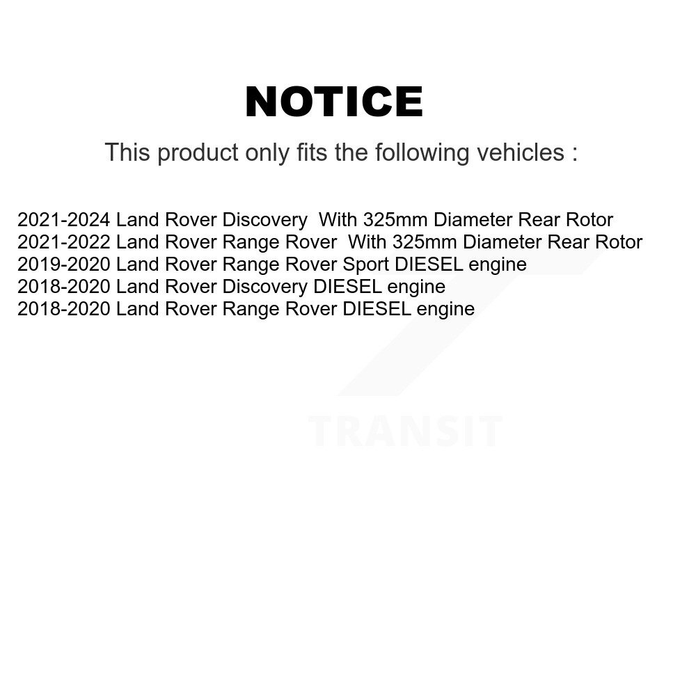 [Arrière] Rotor de frein à disque arrière pour Land Rover Range Sport Discovery DS1-982437