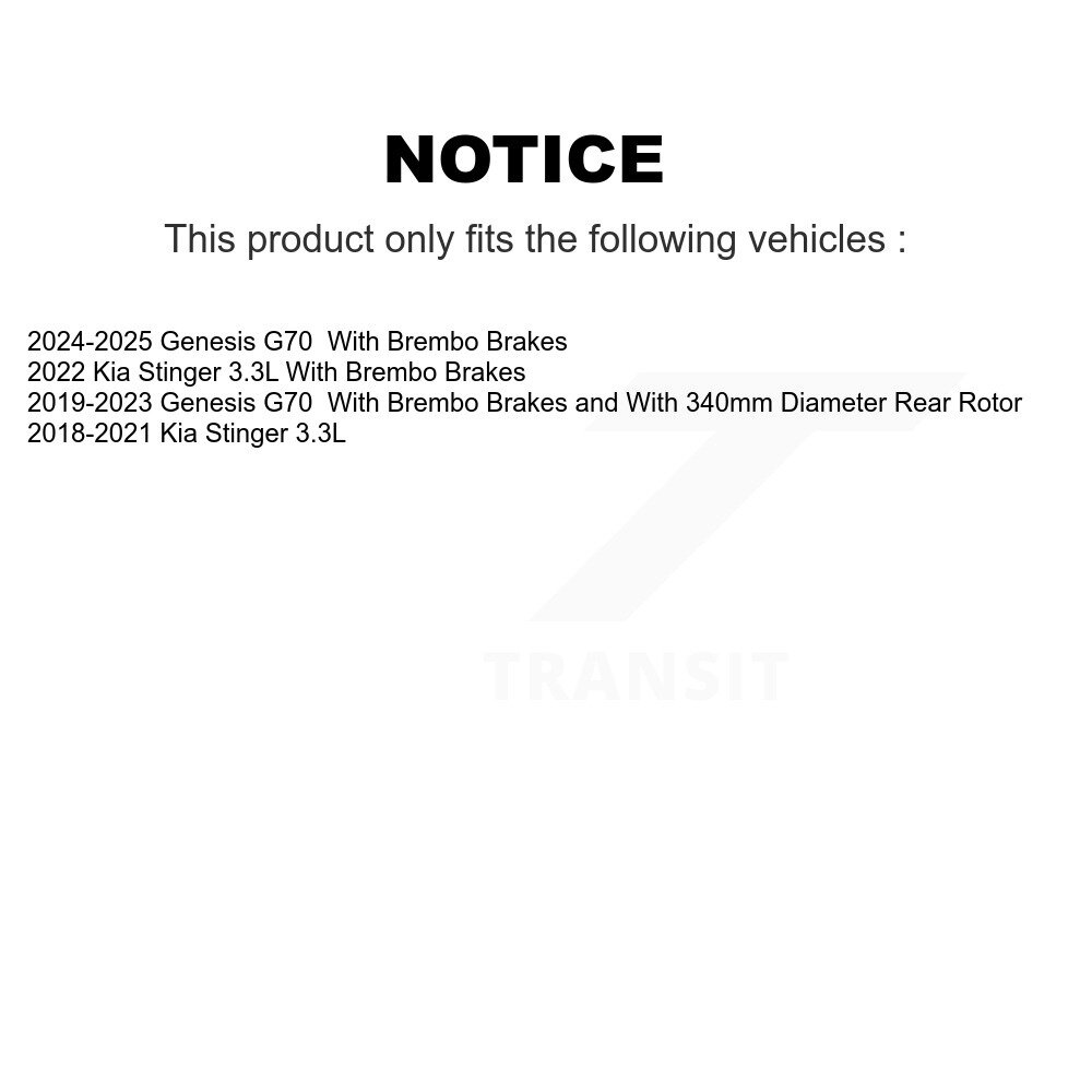 [Arrière] Rotor de frein arrière pour Genesis G70 Kia Stinger DS1-982546