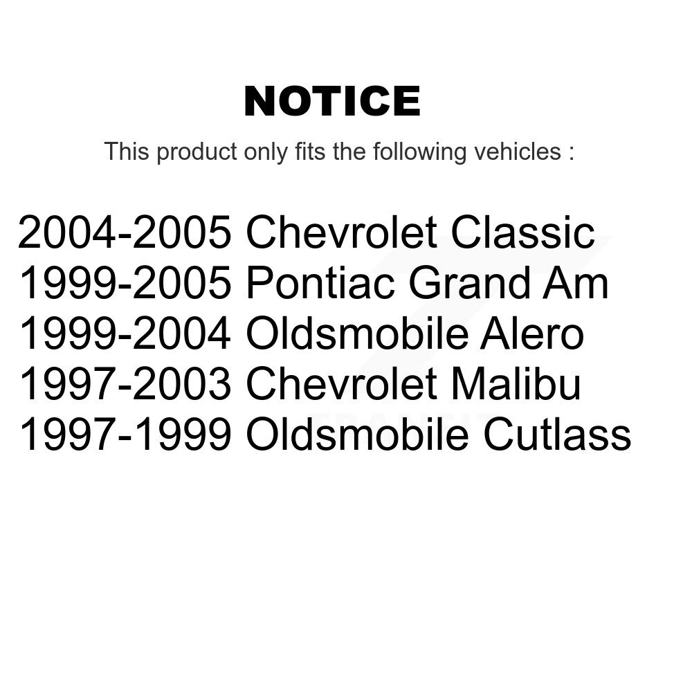 [Front] Rotor de frein à disque avant pour Pontiac Grand Am Chevrolet Malibu Oldsmobile Alero