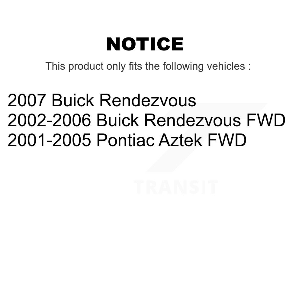[Front] Rotor de frein à disque avant pour Buick Rendezvous Pontiac Aztek GCR-56998