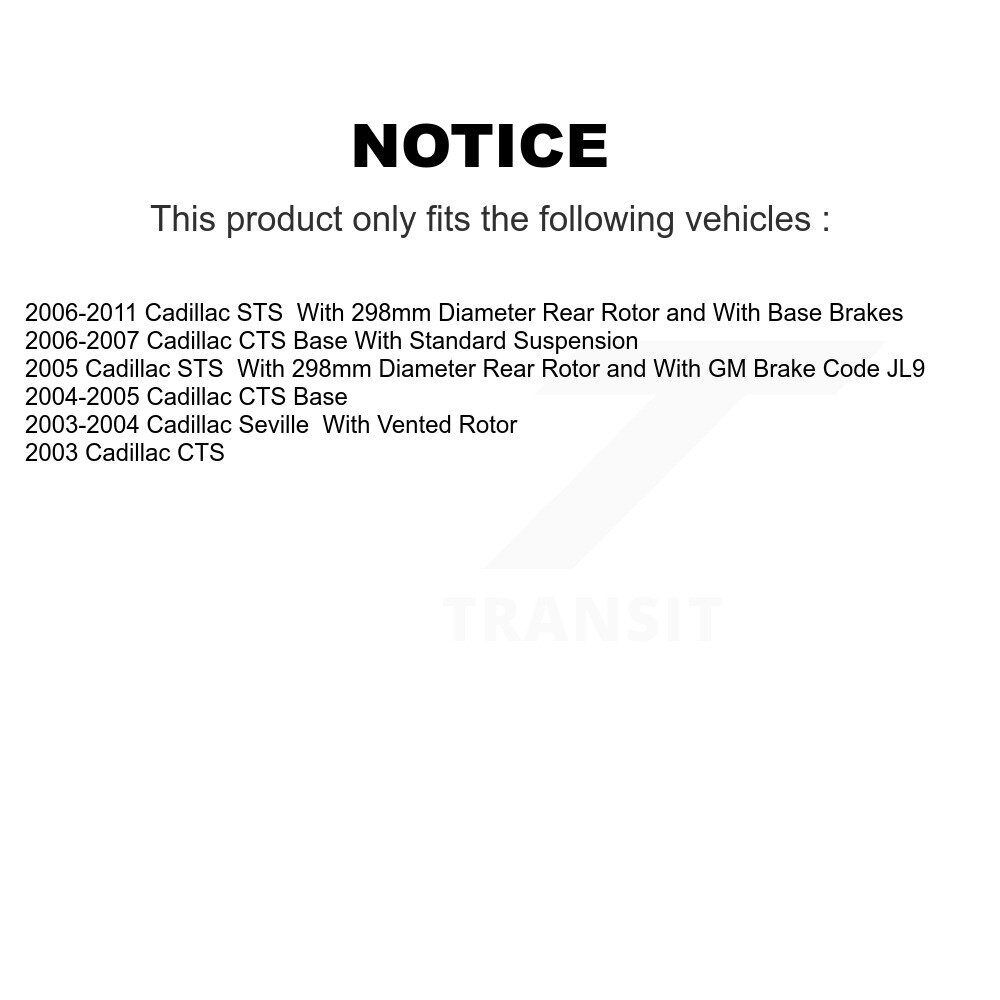 [Arrière] Rotor de frein à disque arrière pour Cadillac CTS STS Séville GCR-580102
