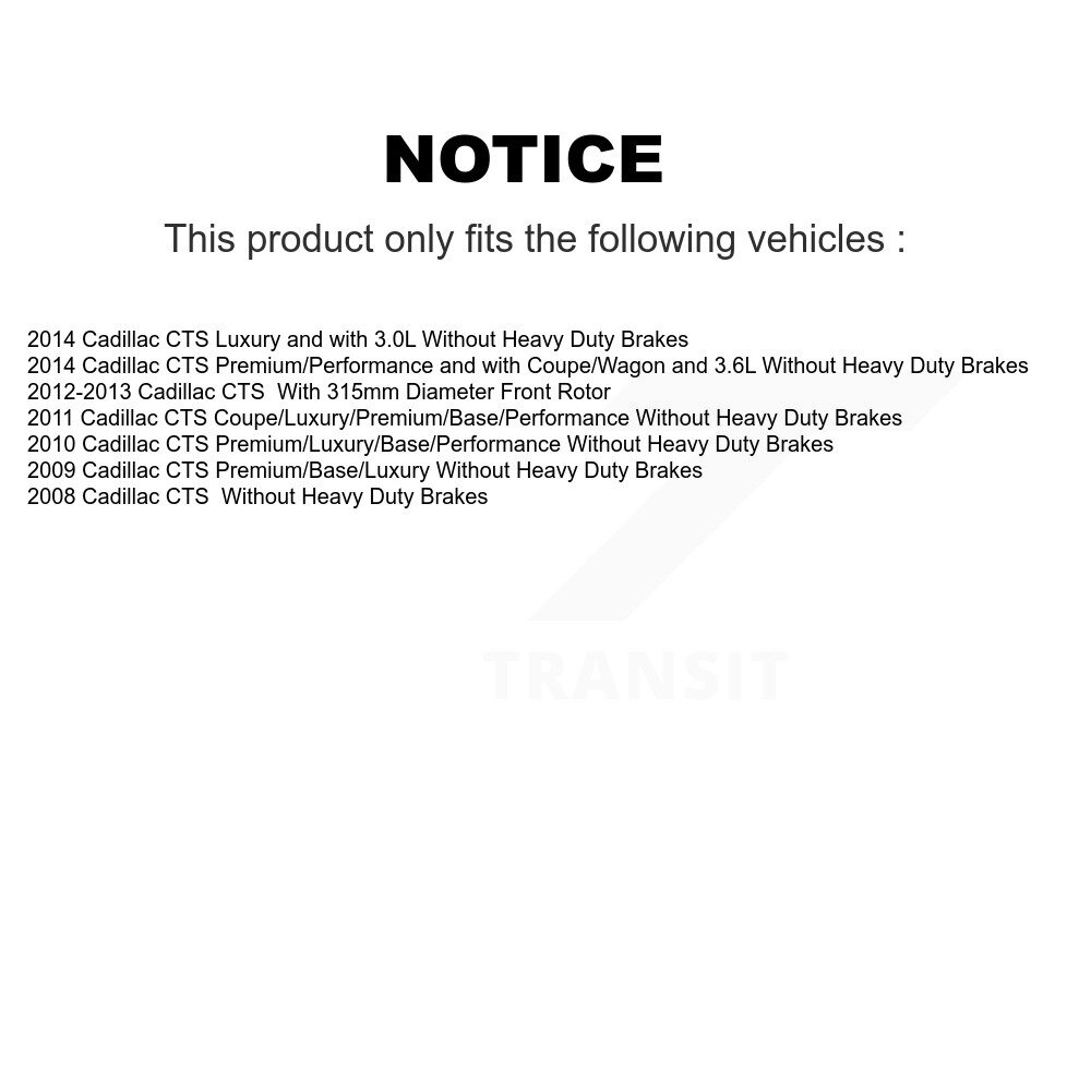 [Front] Rotor de frein à disque avant pour Cadillac CTS GCR-580678
