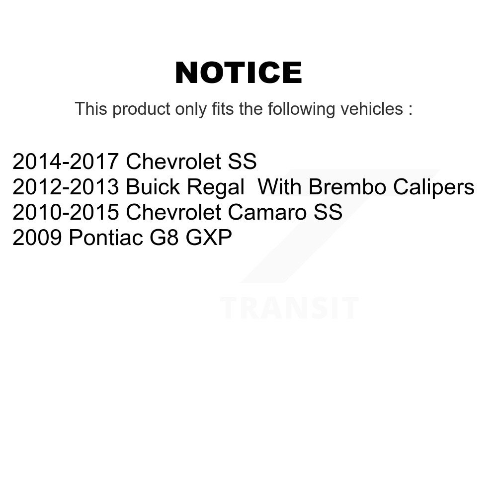 [Front] Rotor de frein à disque avant pour Chevrolet Camaro Pontiac G8 Buick Regal SS GCR-580756