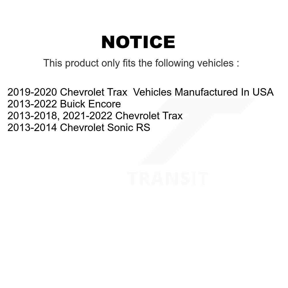 [Front] Rotor de frein à disque avant pour Chevrolet Buick Encore Trax Sonic GCR-581025