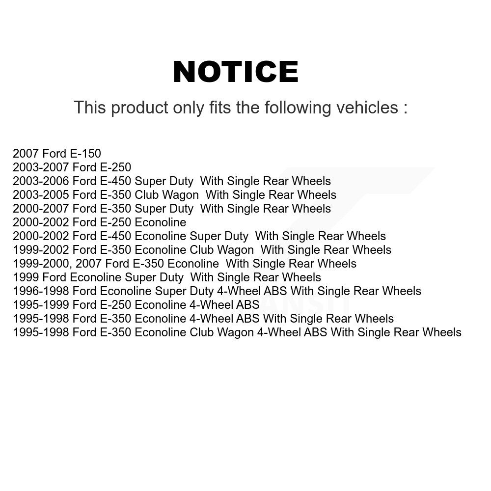 [Front] Assemblage du pivot de frein à disque avant pour Ford E-350 Super Duty E-250 Econoline