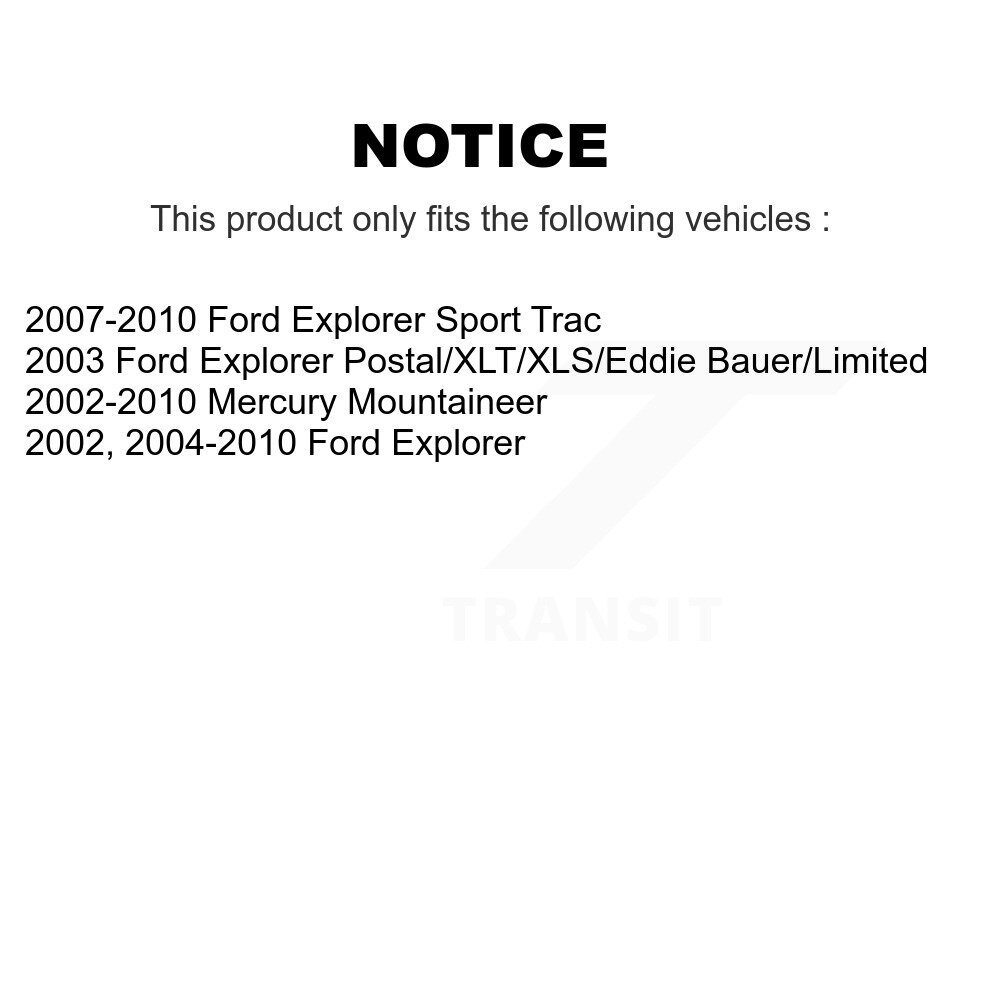 [Arrière] Rotor de frein à disque arrière pour Ford Explorer Sport Trac Mercury Mountaineer