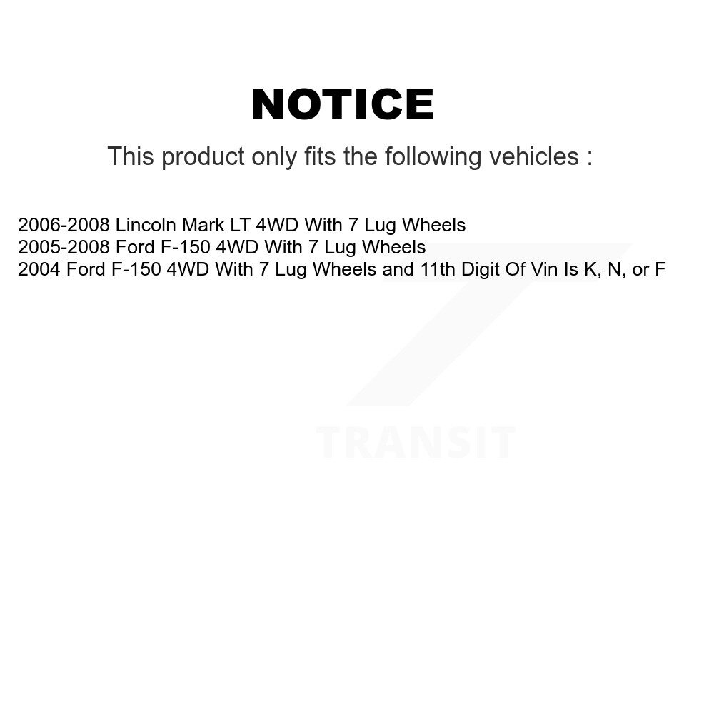 [Front] Rotor de frein à disque avant pour Ford F-150 Lincoln Mark LT 4WD GCR-680181