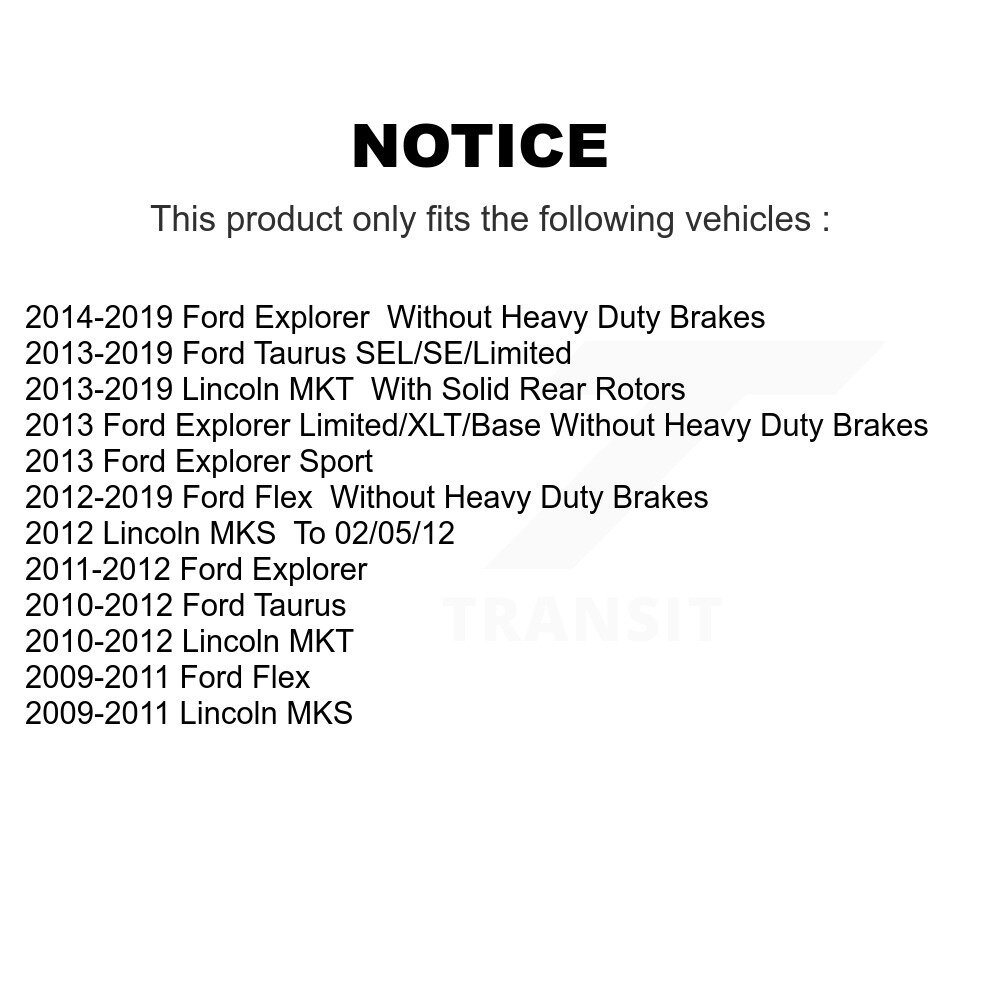 [Front] Rotor de frein à disque avant pour Ford Explorer Flex Taurus Lincoln MKT MKS GCR-680758