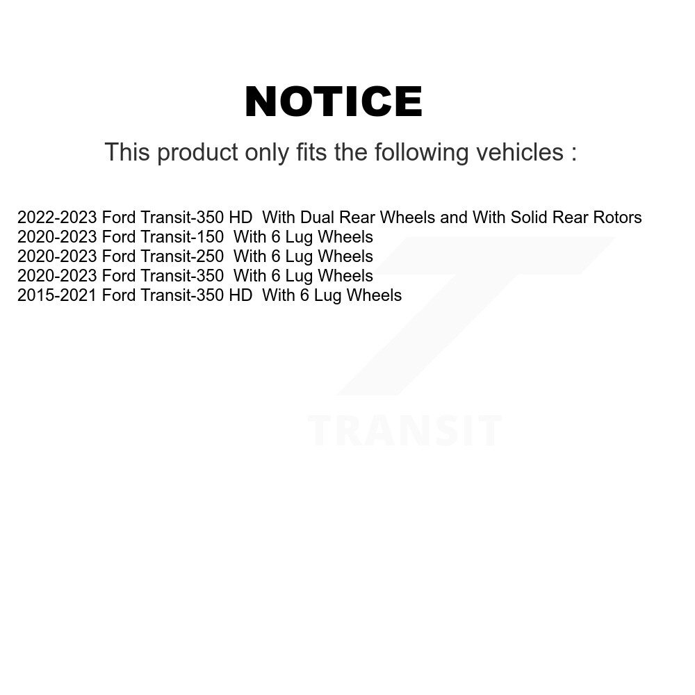 [Arrière] Rotor de frein à disque arrière pour Ford Transit-250 Transit-350 HD Transit-150 GCR-681790