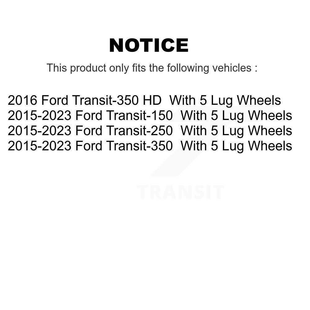 [Arrière] Rotor de frein à disque arrière pour Ford Transit-250 Transit-150 Transit-350 HD GCR-681939