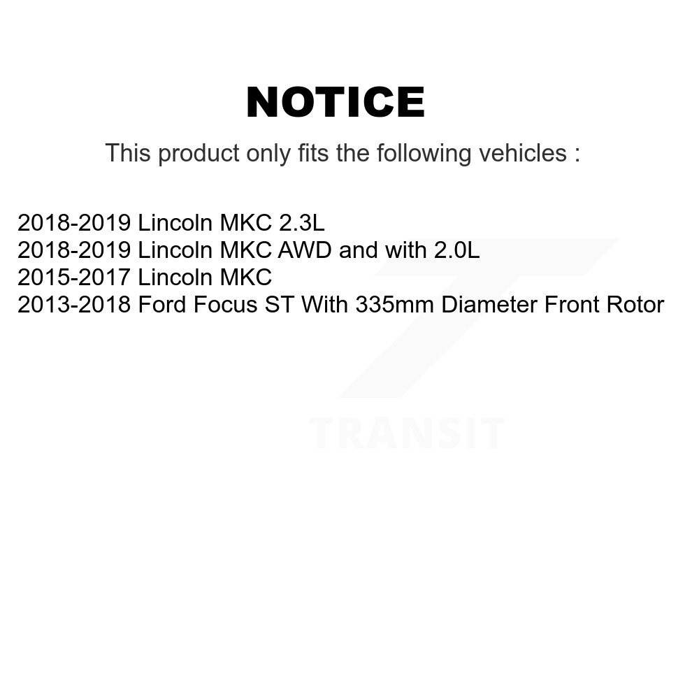 [Front] Rotor de frein à disque avant pour Ford Focus Lincoln MKC GCR-681994
