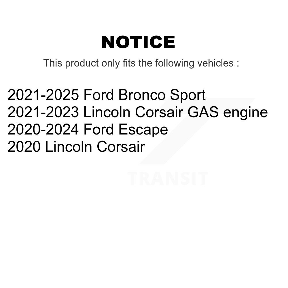 [Front] Rotor de frein à disque avant pour Ford Escape Bronco Sport Lincoln Corsair GCR-682666