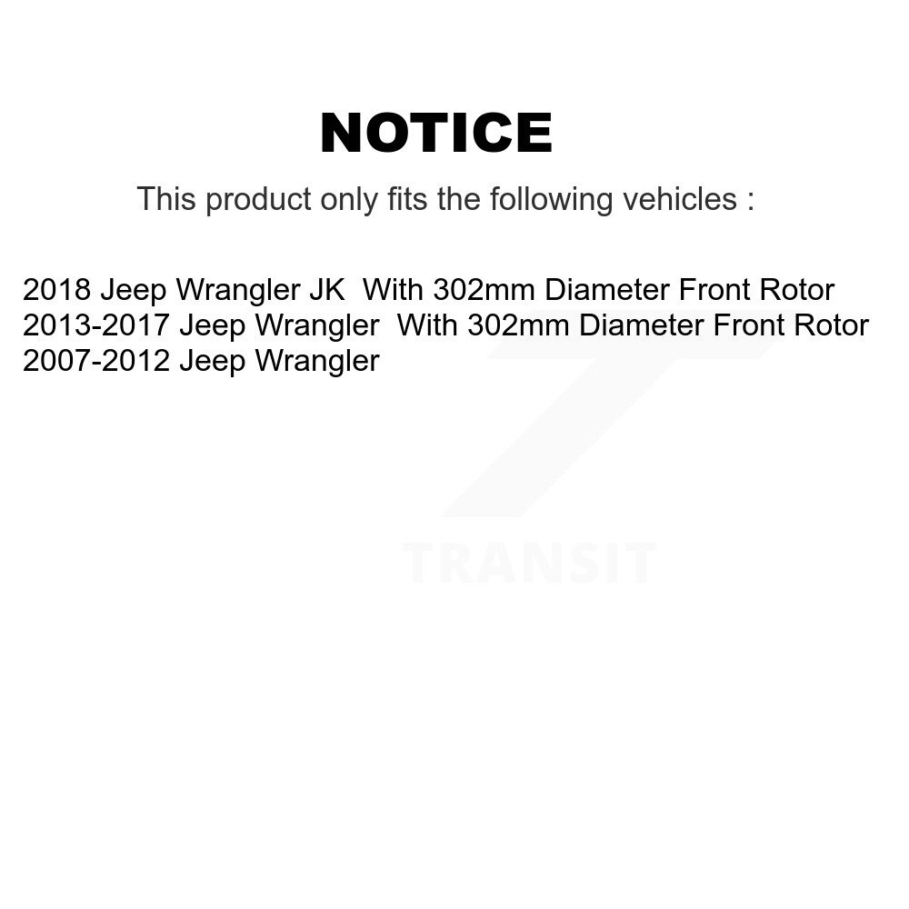 [Front] Rotor de frein à disque avant pour Jeep Wrangler JK GCR-780518