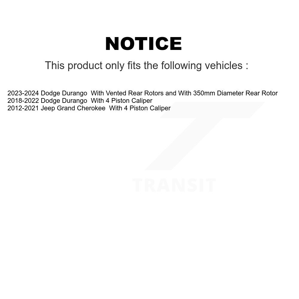 [Arrière] Rotor de frein à disque arrière pour Jeep Grand Cherokee Dodge Durango GCR-780961