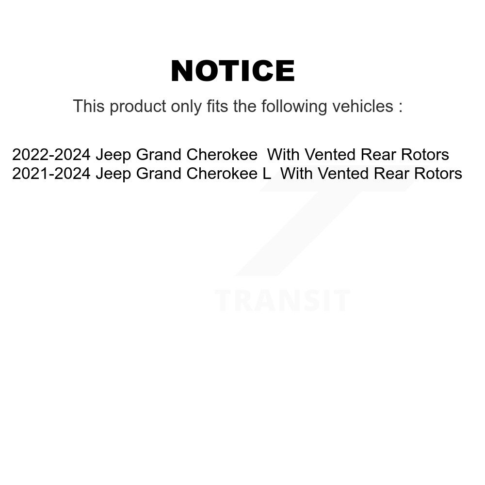 [Arrière] Rotor de frein à disque arrière pour jeep Grand Cherokee L avec rotors ventilés GCR-782850