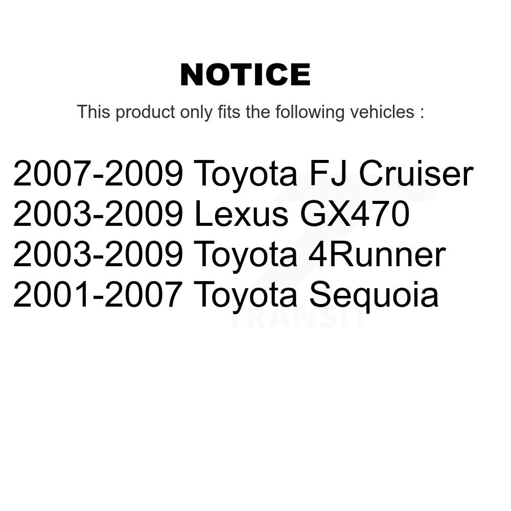 [Arrière] Rotor de frein à disque arrière pour Toyota 4Runner FJ Cruiser Sequoia Lexus GX470