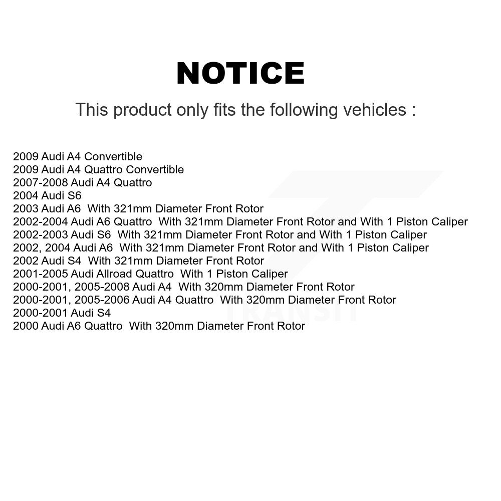 [Front] Rotor de frein à disque avant pour Audi A4 Quattro Allroad A6 S4 S6 GCR-980028