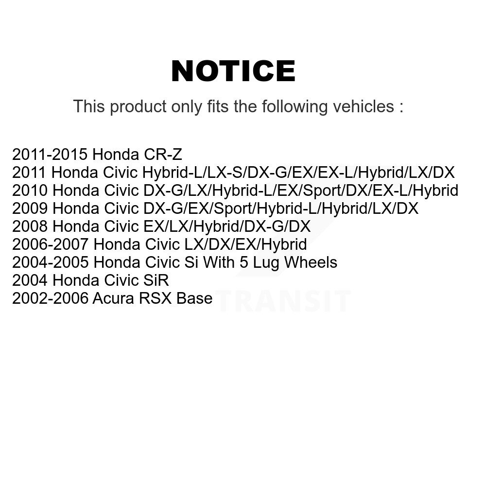 [Front] Rotor de frein à disque avant pour Honda Civic Acura RSX CR-Z GCR-980059
