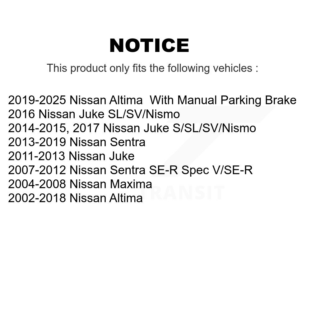 [Arrière] Rotor de frein à disque arrière pour Nissan Sentra Altima Juke Maxima GCR-980070
