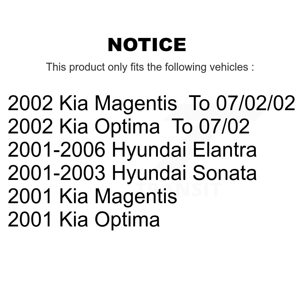 [Front] Rotor de frein à disque avant pour Hyundai Elantra Sonata Kia Optima Magentis GCR-980112