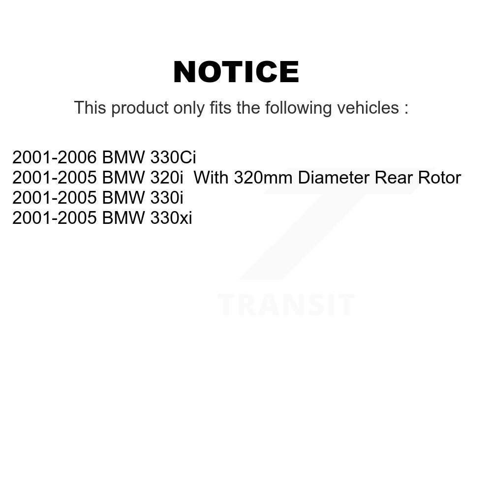 [Arrière] Rotor de frein à disque arrière pour BMW 330Ci 320i 330i 330xi GCR-980126