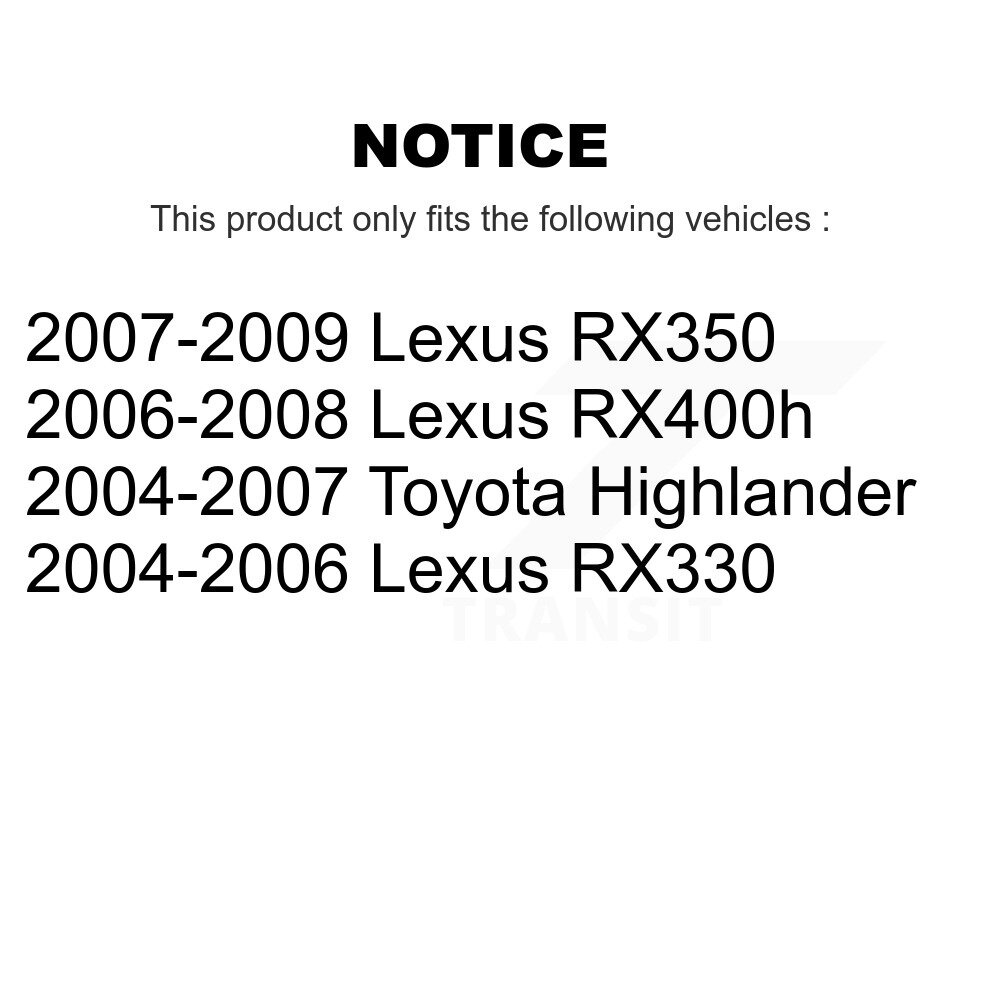 [Arrière] Rotor de frein à disque arrière pour Lexus RX350 Toyota Highlander RX330 RX400h GCR-980211