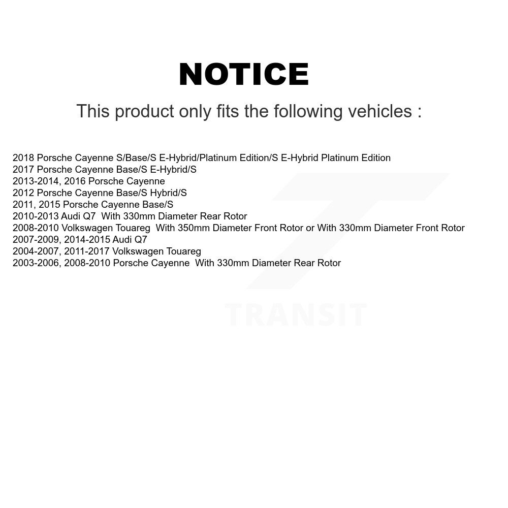 [Arrière] Rotor de frein à disque arrière pour Porsche Cayenne Volkswagen Touareg Audi Q7 GCR-980230