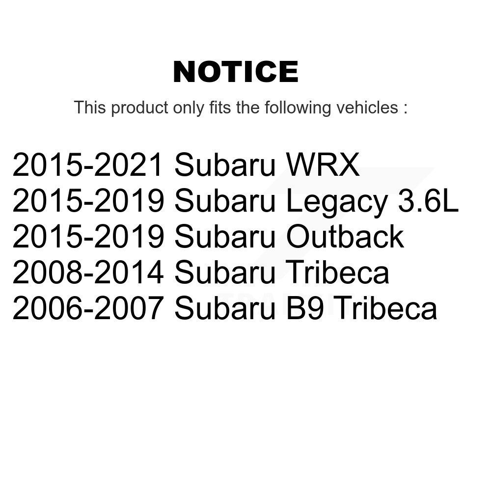 [Front] Rotor de frein à disque avant pour sortie Subaru WRX Legacy Tribeca B9 GCR-980377