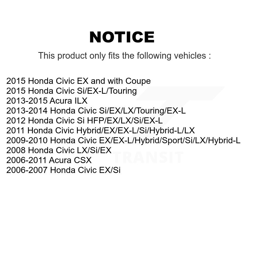 [Arrière] Rotor de frein à disque arrière pour Honda Civic Acura CSX ILX GCR-980402