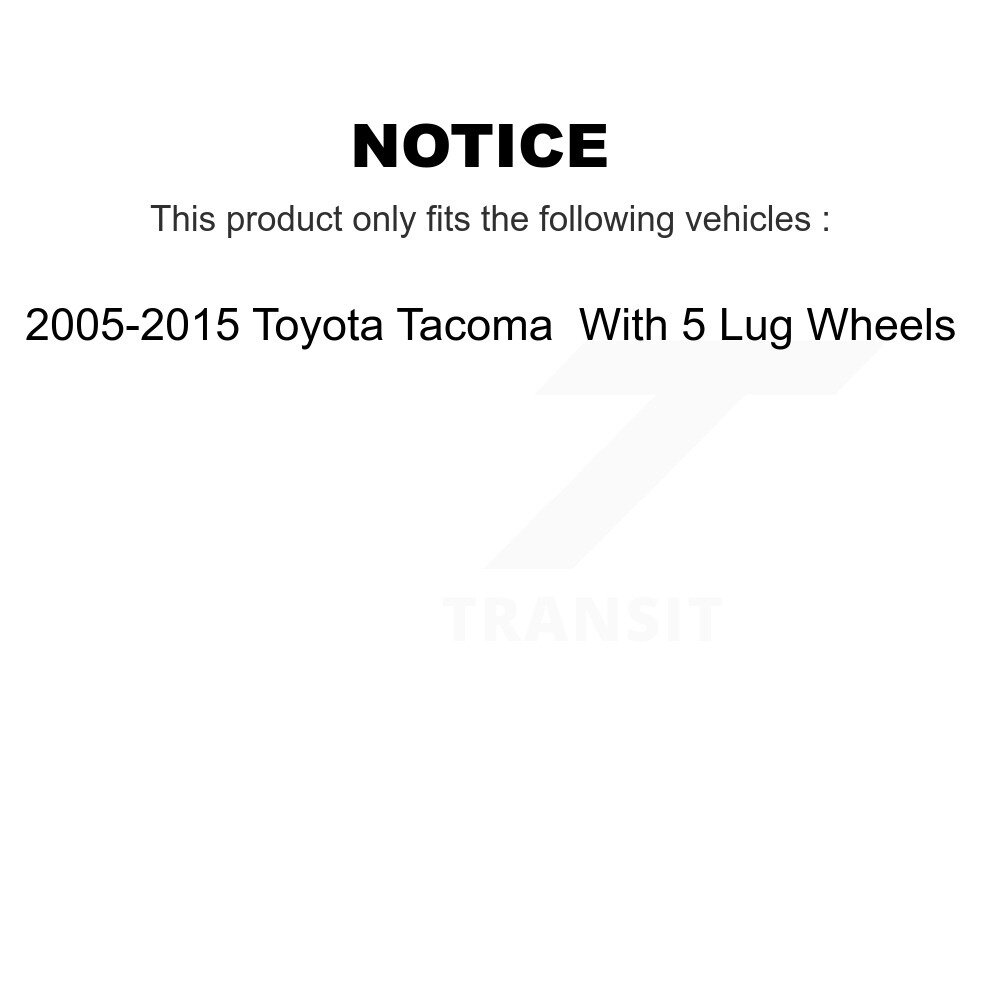 [Front] Rotor de frein à disque avant pour Toyota Tacoma 2005-2015 avec 5 roues de lug GCR-980461