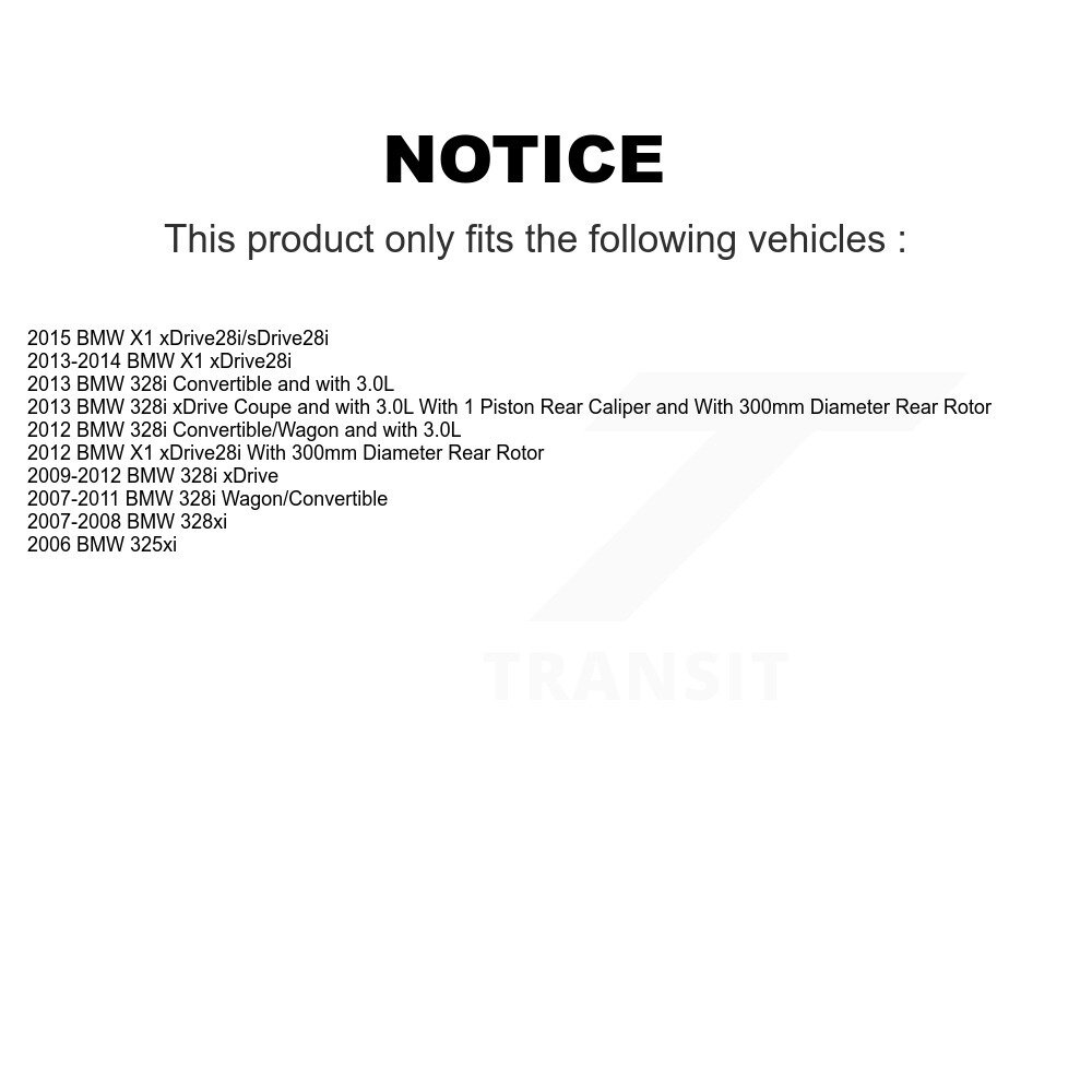 [Arrière] Rotor de frein à disque arrière pour BMW 328i xDrive X1 328xi 325xi GCR-980495