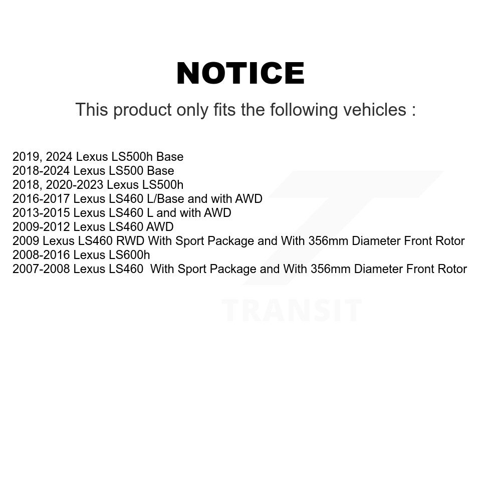 [Avant droite] Rotor de frein à disque avant droit pour Lexus LS460 LS500 LS600h LS500h GCR-980565