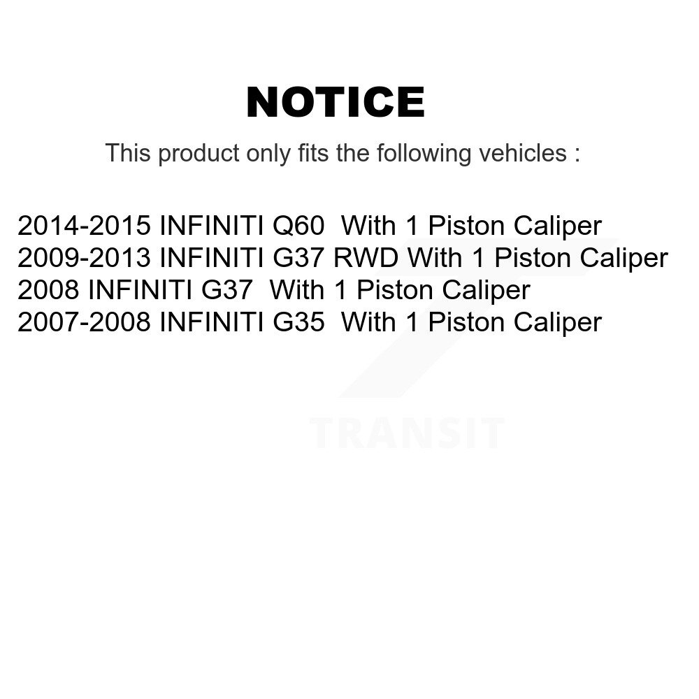 [Arrière] Rotor de frein à disque arrière pour INFINITI G37 G35 Q60 GCR-980568