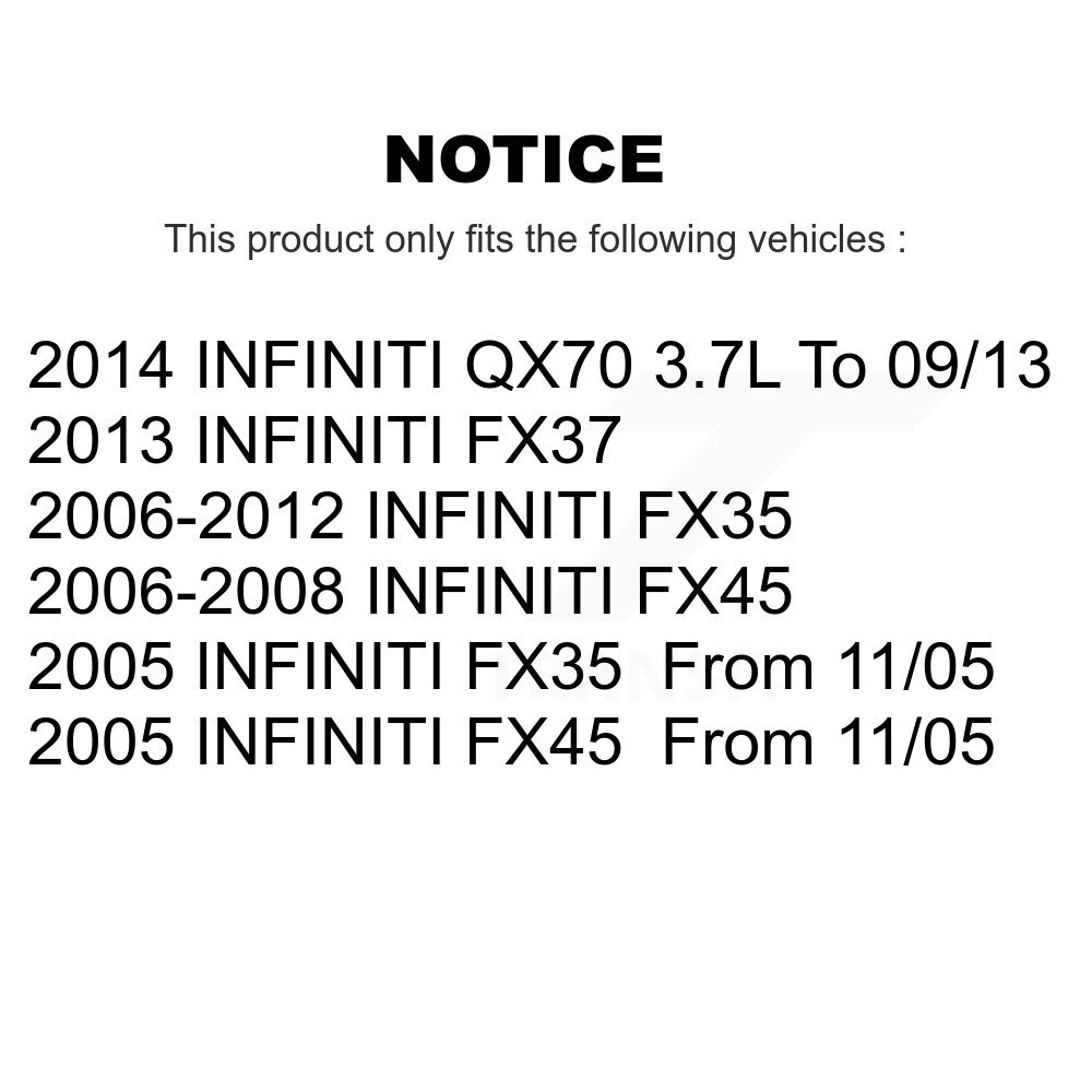 [Front] Rotor de frein à disque avant pour INFINITI FX35 FX45 FX37 QX70 GCR-980574