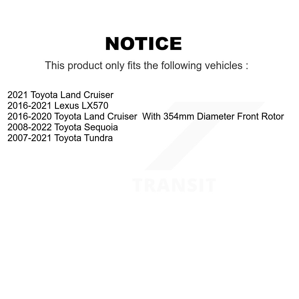 [Front] Rotor de frein avant pour Toyota Tundra Sequoia Lexus LX570 Land Cruiser
