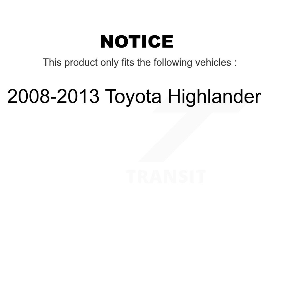 [Arrière] Rotor de frein à disque arrière pour 2008-2013 Toyota Highlander GCR-980631