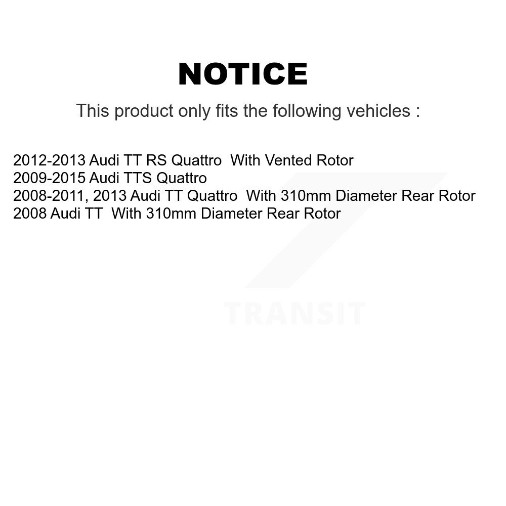 [Arrière] Rotor de frein à disque arrière pour Audi TT Quattro TTS RS GCR-980695