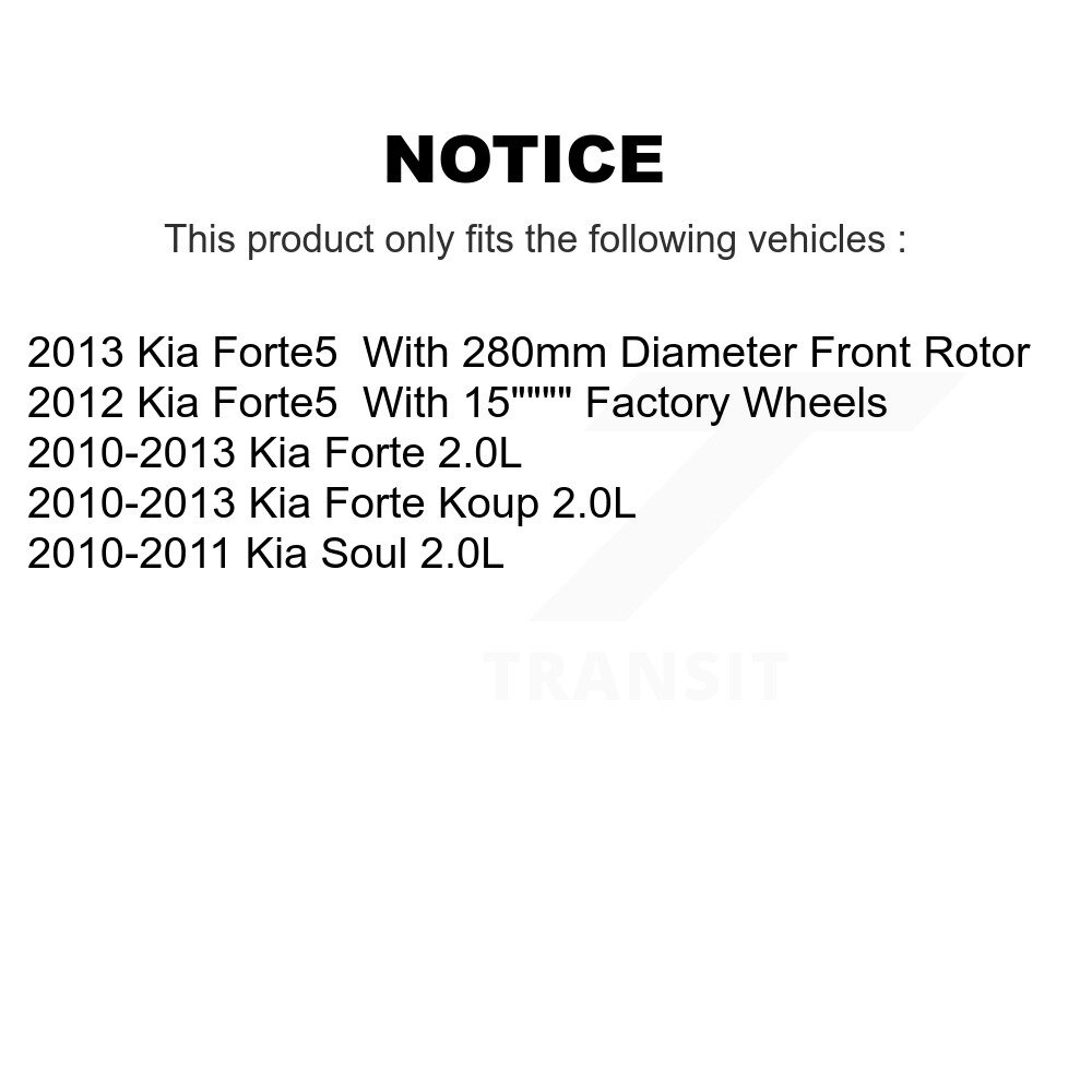 [Front] Rotor de frein à disque avant pour Kia Forte Soul Koup Forte5 GCR-980752